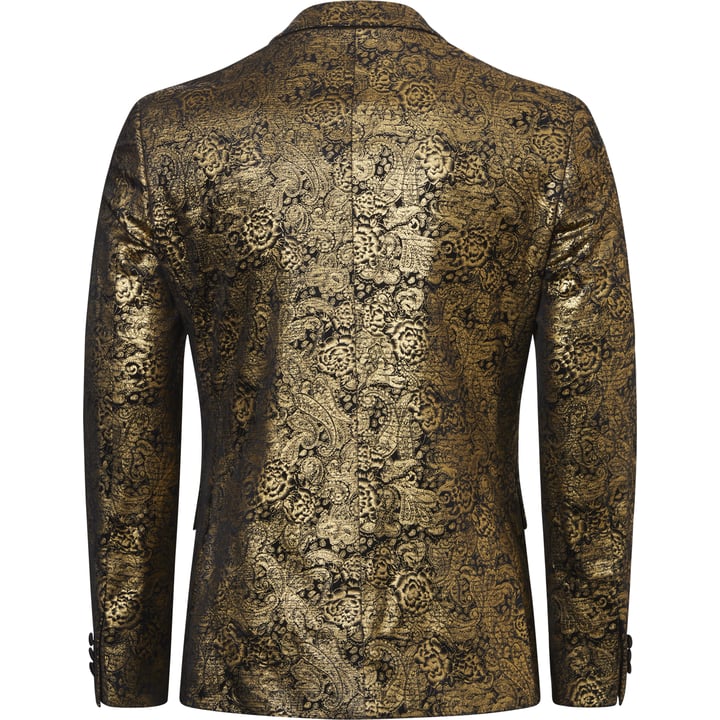 Velour med guld paisley print Henk ter Horst sort