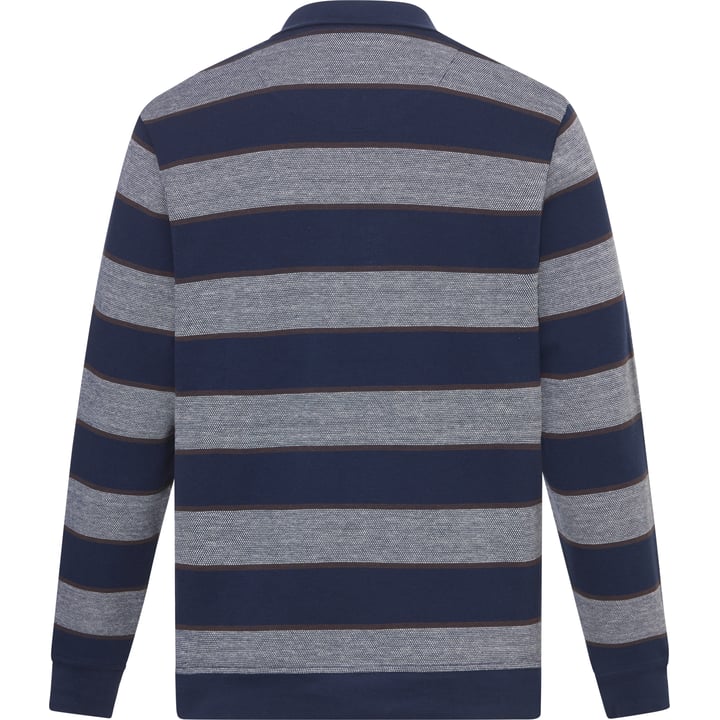 Sweater med lynlås stribet brystlomme Chris Cayne blå